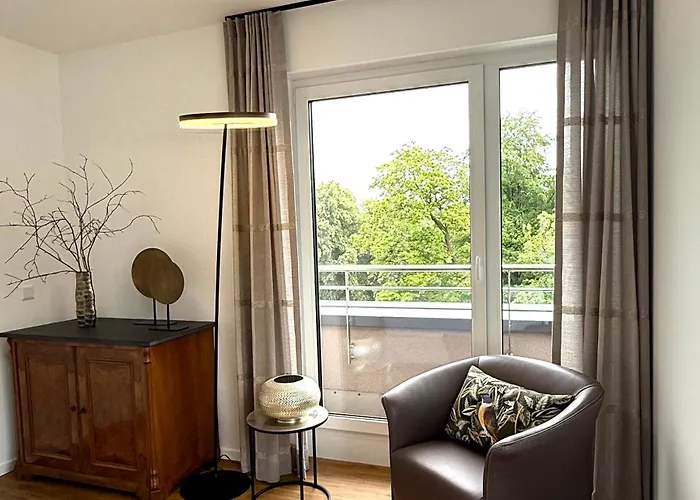 Premium Penthouse Parkblick 巴特德里堡